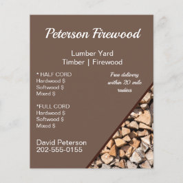Lumber Timber Yard Firewood Business Flyer