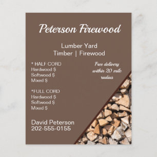 Lumber Timber Yard Firewood Business Flyer