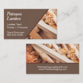 Lumber Timber Yard Firewood Carpenter Visitekaartje (Voorkant / Achterkant)