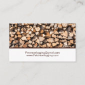 Lumber Timber Yard Firewood Visitekaartje (Achterkant)