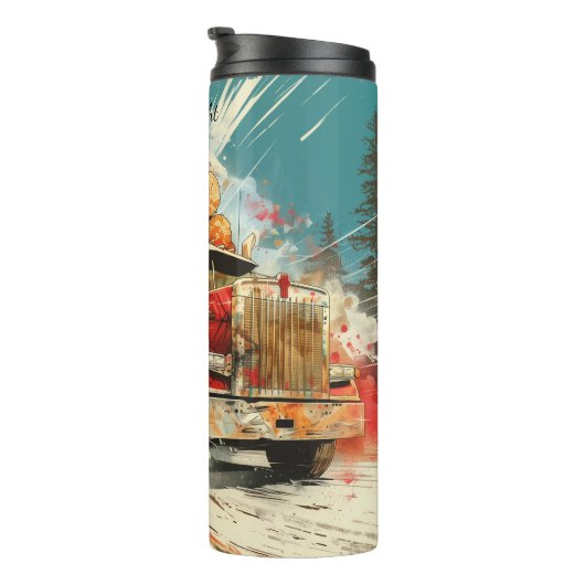 Lumber Truck Country Road Speed Thermosbeker (Geroteerd rechts)