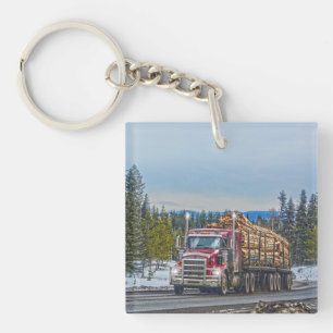 Lumber Truck Delivery - Truck Art for Truck Lovers Sleutelhanger