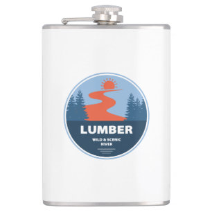 Lumber Wild and Schilderachtig River, North Caroli Heupfles