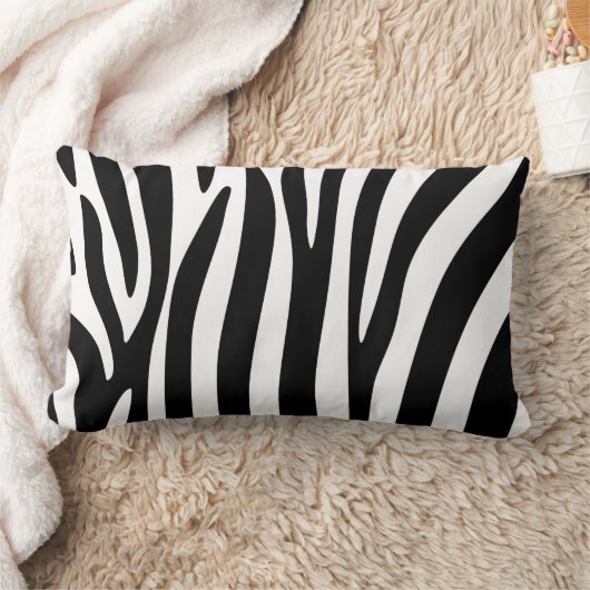 Lumberbehuizing - Zwart-witzebra afdrukken Kussen (Deken)