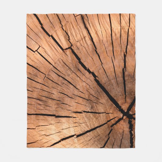 Lumberhout, dwarsdoorsnede fleece deken (Voorkant)