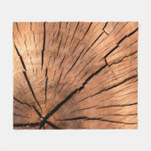 Lumberhout, dwarsdoorsnede fleece deken (Voorkant (Horizontaal))