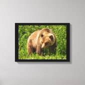 Lumbering Grizzly Beer Canvas afdrukken (Voorkant)