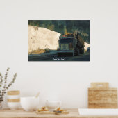 Lumbering Logging Truck Transport Art Poster (Keuken)