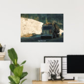 Lumbering Logging Truck Transport Art Poster (Thuiskantoor)