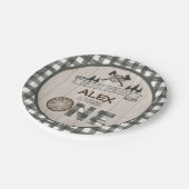 Lumberjack 1e Verjaardag Papier Bord - Assen Wit (Gekanteld)