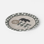 Lumberjack 1e Verjaardag Papier Bord - Beer ONE WH (Gekanteld)