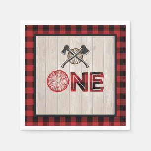 Lumberjack 1e verjaardag servet - Assen Red ONE