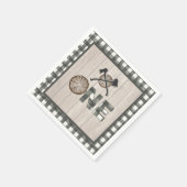 Lumberjack 1e verjaardag servet - Assen Wit ONE (Hoek)