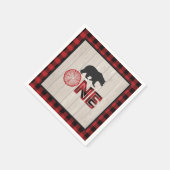 Lumberjack 1e Verjaardag Servet - Beer Red ONE (Hoek)