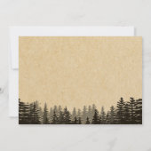 Lumberjack 1e Verjaardag Uitnodiging Beer Woodland (Achterkant)