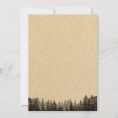 Lumberjack 1e Verjaardag Uitnodiging Beer Woodland (Achterkant)