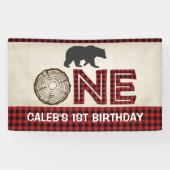 Lumberjack 1st Birthday Banner - Beer (Horizontaal)
