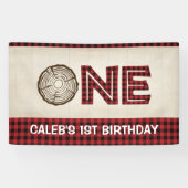 Lumberjack 1st Birthday Banner - ÉÉN (Horizontaal)