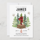 Lumberjack 1st Birthday Buffalo Plays Kaart (Voorkant)