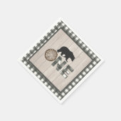 Lumberjack 1st Birthday Napkin - Beer White ONE Servet (Hoek)