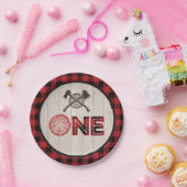 Lumberjack 1st Birthday Paper Bord - As ONE Red (Feest)