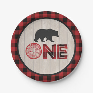 Lumberjack 1st Birthday Paper Bord - Beer ONE Red