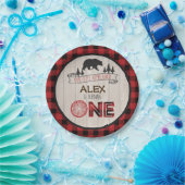 Lumberjack 1st Birthday Paper Bord - Beer rood (Feest)