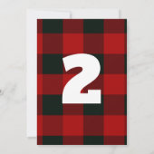 Lumberjack 1st Birthday Uitnodiging (Achterkant)