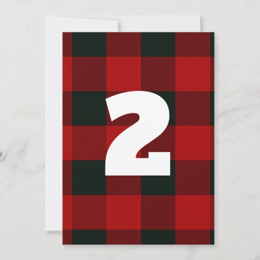 Lumberjack 1st Birthday Uitnodiging (Achterkant)