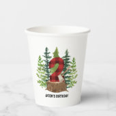 Lumberjack 2e verjaardag Buffalo-gegoten papierbek Papieren Bekers (Voorkant)