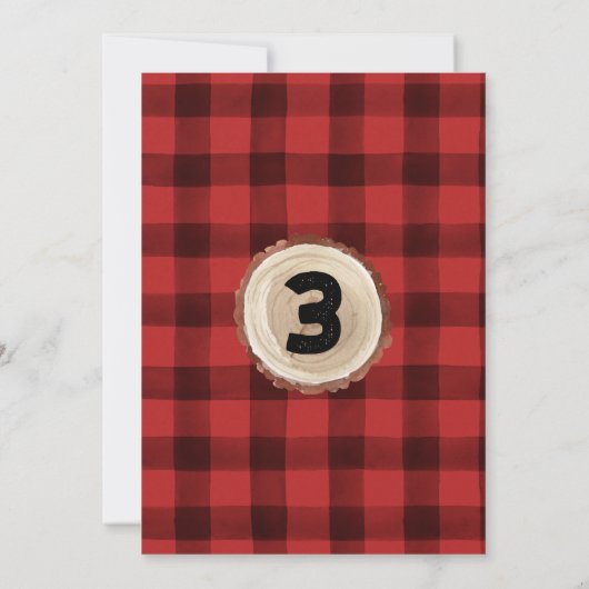 Lumberjack 3rd Birthday Buffalo Plays Kaart (Achterkant)