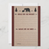 Lumberjack Advice en wenst Baby shower Card Kaart (Voorkant)