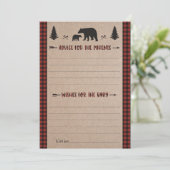 Lumberjack Advice en wenst Baby shower Card Kaart (Staand voorkant)