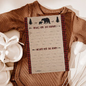 Lumberjack Advice en wenst Baby shower Card Kaart