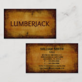 Lumberjack Antiek Wood Visitekaartje (Voorkant / Achterkant)