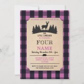 Lumberjack ANY LEEFTIENE VANDAAG Roze Flannel Invi Kaart (Voorkant)