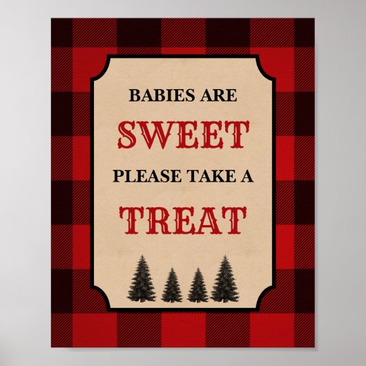 Lumberjack Babies zijn twittekenteken Poster (Voorkant)