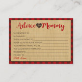 Lumberjack Baby shower Advies voor mama Kaarten (Voorkant)
