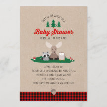 Lumberjack Baby shower bosdieren rustiek