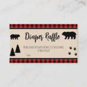Lumberjack Baby shower - Dappere Raffle Sign Visitekaartje (Voorkant)