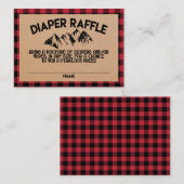 Lumberjack Baby shower - Draagtas met wieltjes Informatiekaartje (Voorkant / Achterkant)