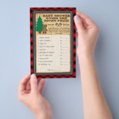 Lumberjack Baby shower Game met juiste prijs Flyer (Hand)