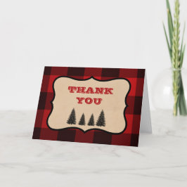 Lumberjack Baby shower Hartelijk dank dat u kaarte Bedankkaart