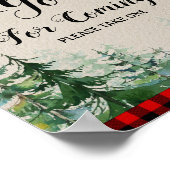 Lumberjack Baby shower Hartelijk dank voor uw koms Poster (Hoek)