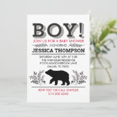 Lumberjack Baby shower Kaart (Staand voorkant)