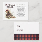 Lumberjack Baby shower Little Beer Display Douche Visitekaartje (Voorkant / Achterkant)