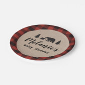 Lumberjack Baby shower Papieren Bord (Gekanteld)