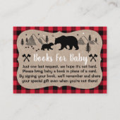 Lumberjack Baby shower Rustic Beer Book Request Informatiekaartje (Voorkant)