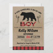 Lumberjack Baby shower Uitnodiging (Voorkant)