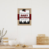 Lumberjack Baby shower Welkomstteken Poster (Keuken)